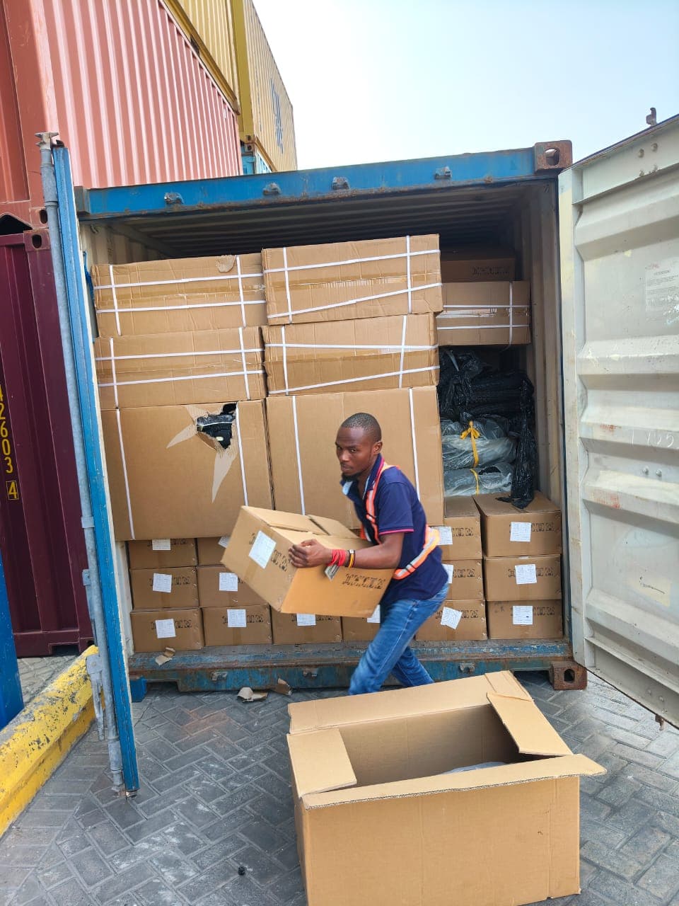 Container operations at Mombasa port